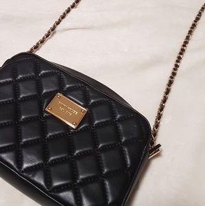 (NWOT) Black Quilted Shoulder Crossbody Chain Bag